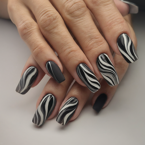 25 Stunning Black Swirl Nails Ideas You Need to Try!